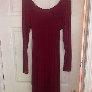 Burgundy dress
